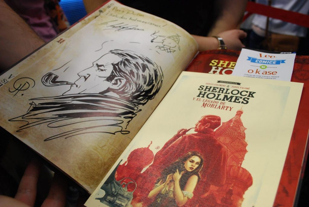 Firmas del escritor e ilustrador de Sherlock Holmes en Barcelona