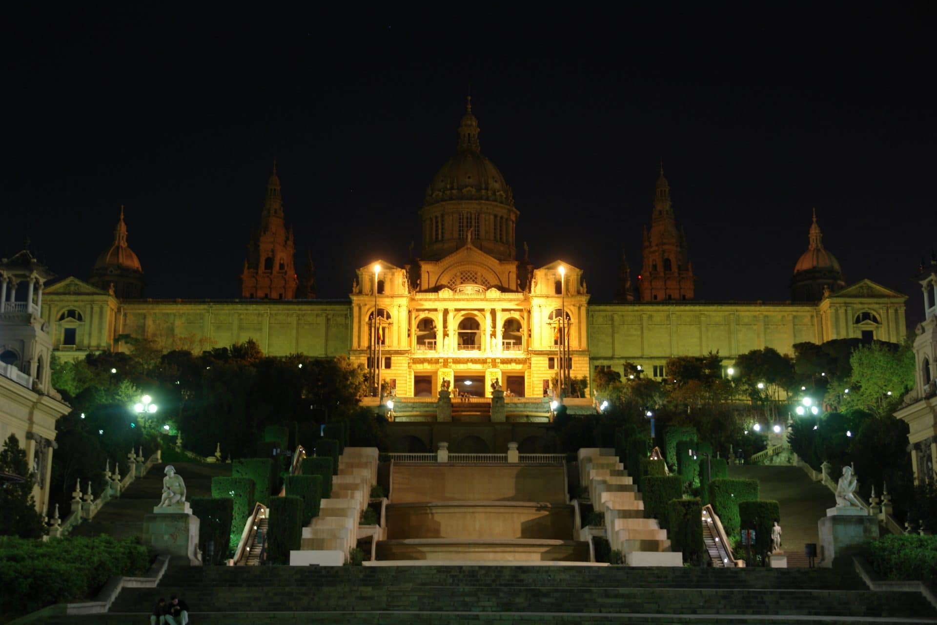 National Art Museum of Catalonia Night vue Spain