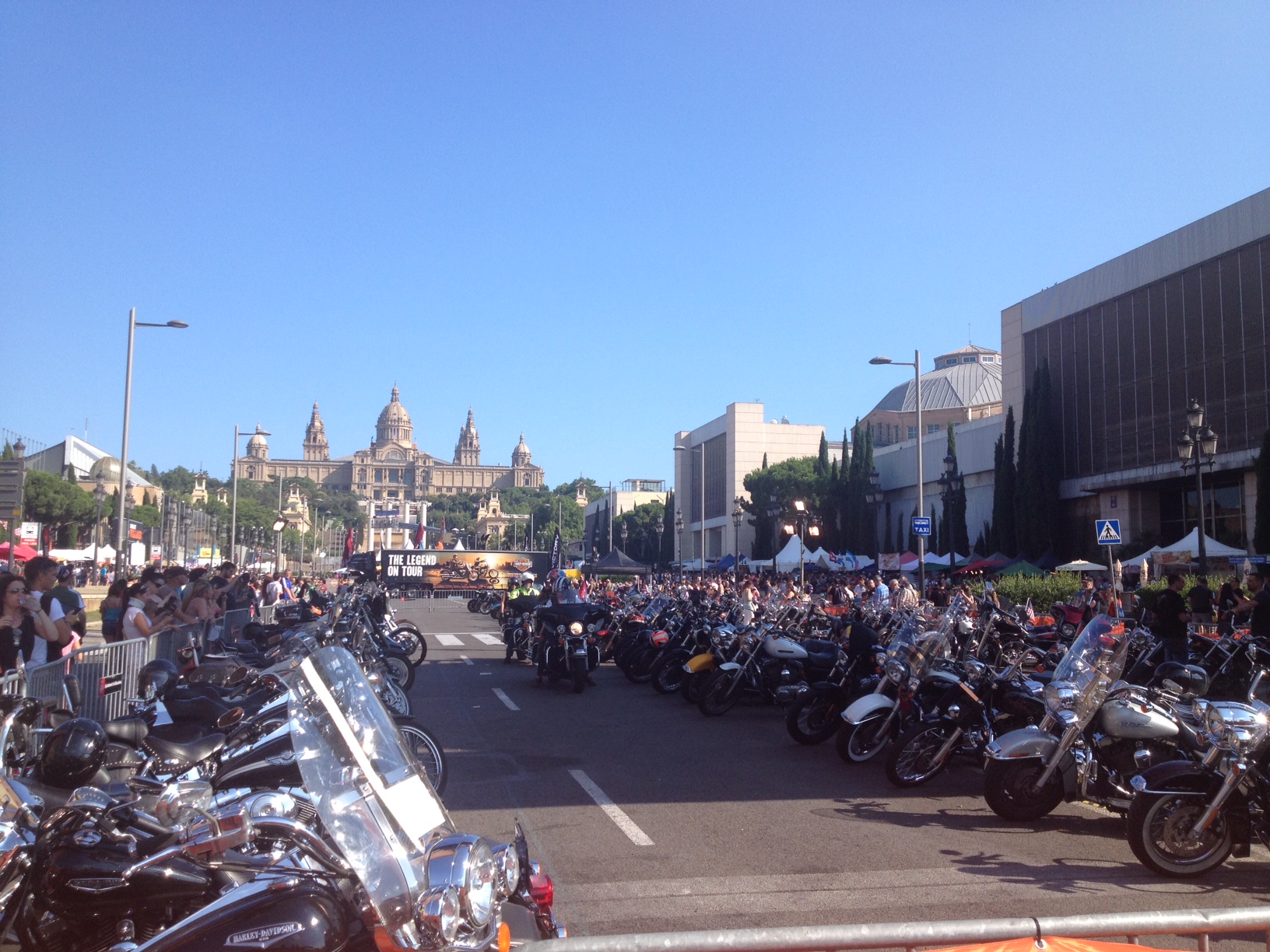 Todas las Harleys estacionadas