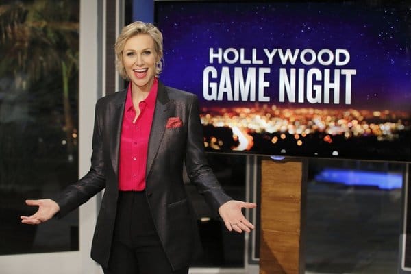 HOLLYWOOD GAME NIGHT -- Episode 104 -- Pictured: Jane Lynch -- (Photo by: Trae Patton/NBC)