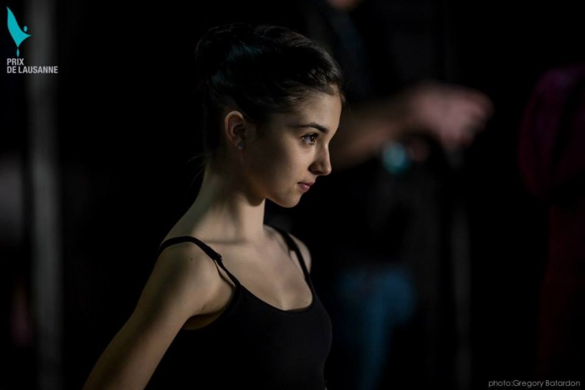 Bailarina apunto de salir Prix Lausanne