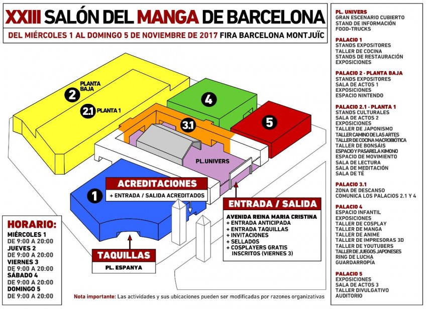 salon manga barcelona 2017 mapa