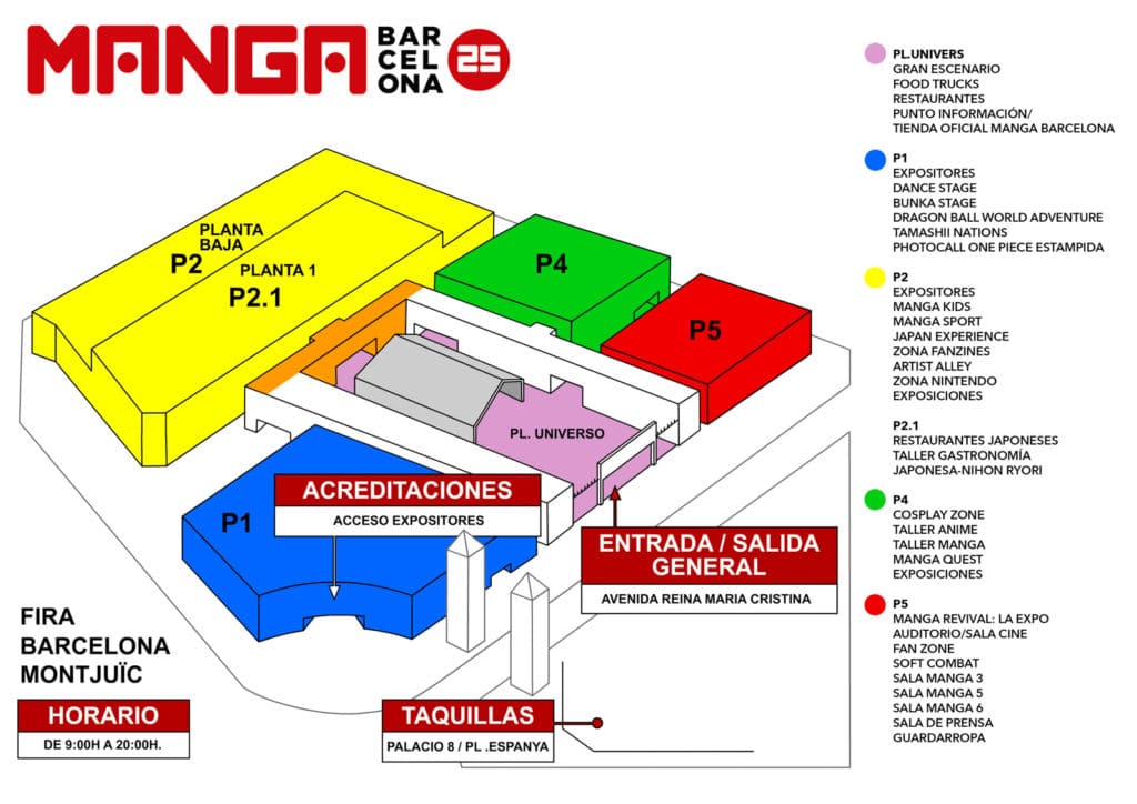 Mapa 25 manga barcelona