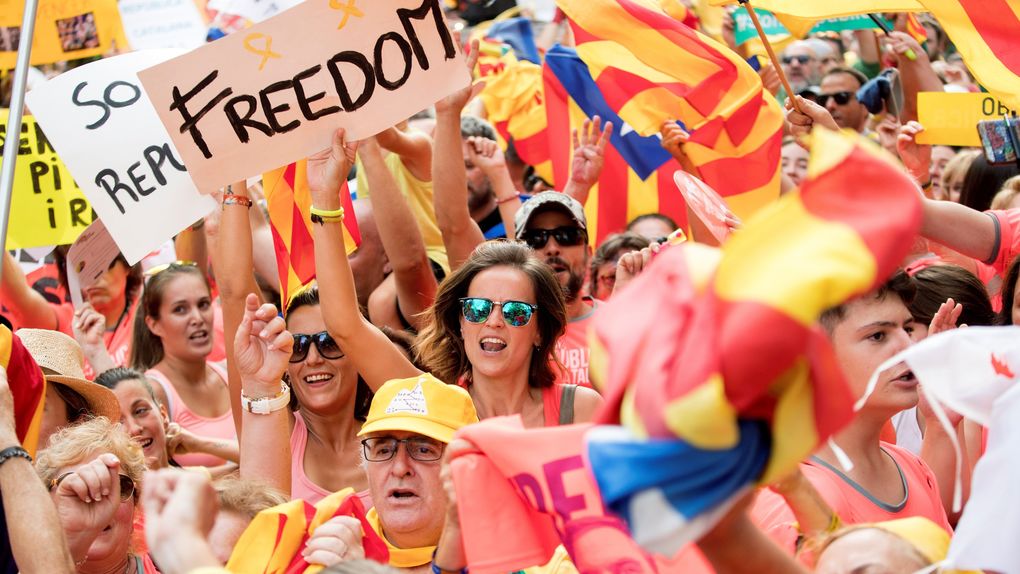 dos catalunas manifestacion