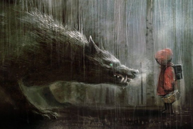 Caperucita roja y el lobo feroz