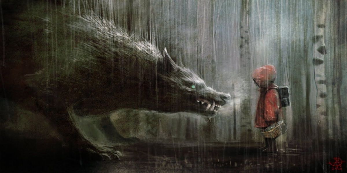 Caperucita roja y el lobo feroz