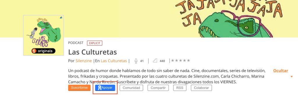 Apoyar Podcast de Las Culturetas